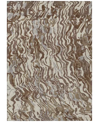 Addison Chantille Machine Washable Acn1038 8'x10' Area Rug In Brown
