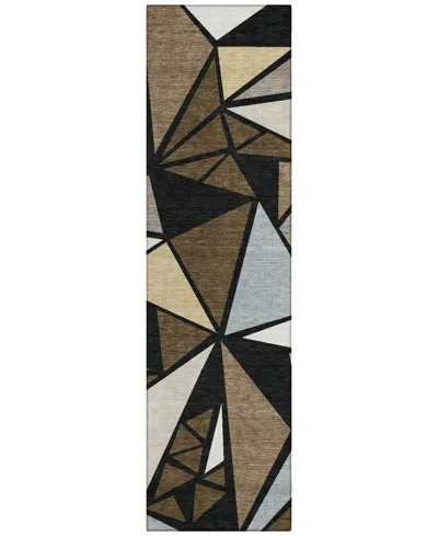 Addison Chantille Machine Washable Acn1039 2'3"x7'6" Runner Area Rug In Brown