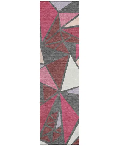 Addison Chantille Machine Washable Acn1039 2'3"x7'6" Runner Area Rug In Burgundy