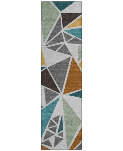 Addison Chantille Machine Washable Acn1039 2'3"x7'6" Runner Area Rug In Gray