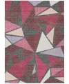 Addison Chantille Machine Washable Acn1039 5'x7'6" Area Rug In Burgundy
