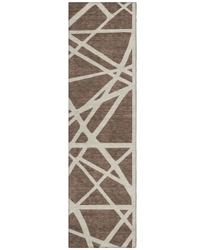 Addison Chantille Machine Washable Acn1040 2'3"x7'6" Runner Area Rug In Brown