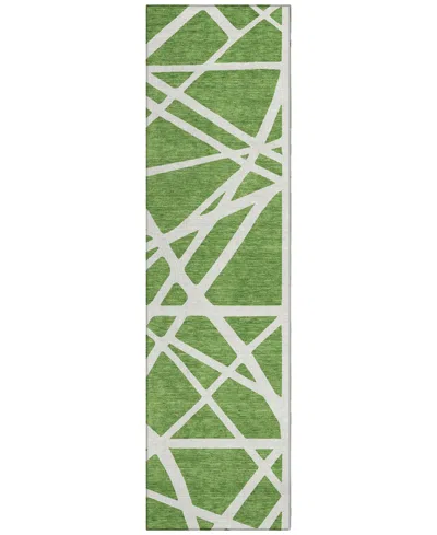 Addison Chantille Machine Washable Acn1040 2'3"x7'6" Runner Area Rug In Green