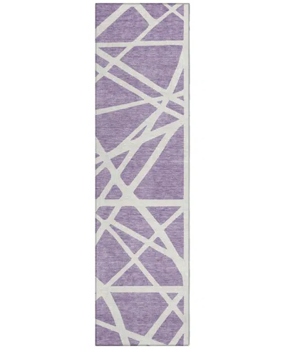 Addison Chantille Machine Washable Acn1040 2'3"x7'6" Runner Area Rug In Lavender