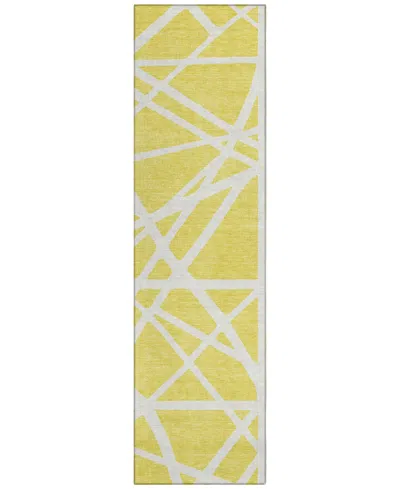 Addison Chantille Machine Washable Acn1040 2'3"x7'6" Runner Area Rug In Yellow