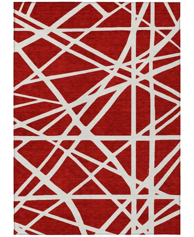 Addison Chantille Machine Washable Acn1040 2'6"x3'10" Area Rug In Red