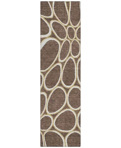 Addison Chantille Machine Washable Acn1041 2'3"x7'6" Runner Area Rug In Brown