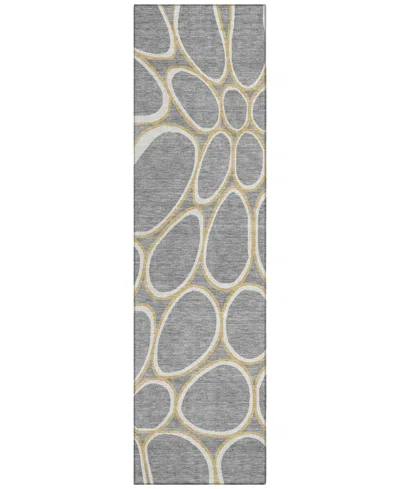 Addison Chantille Machine Washable Acn1041 2'3"x7'6" Runner Area Rug In Gray