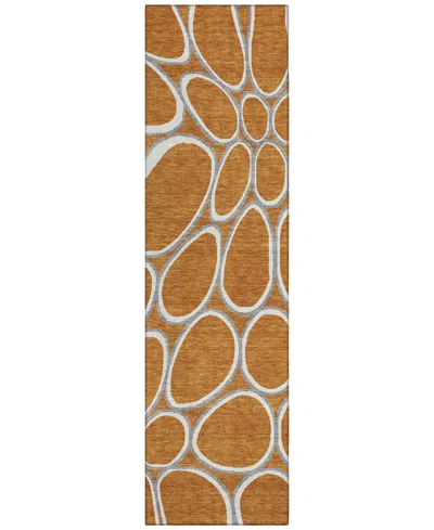 Addison Chantille Machine Washable Acn1041 2'3"x7'6" Runner Area Rug In Paprika