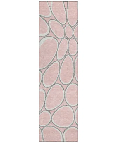 Addison Chantille Machine Washable Acn1041 2'3"x7'6" Runner Area Rug In Pink