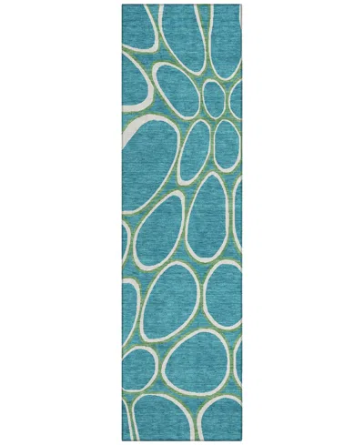 Addison Chantille Machine Washable Acn1041 2'3"x7'6" Runner Area Rug In Teal