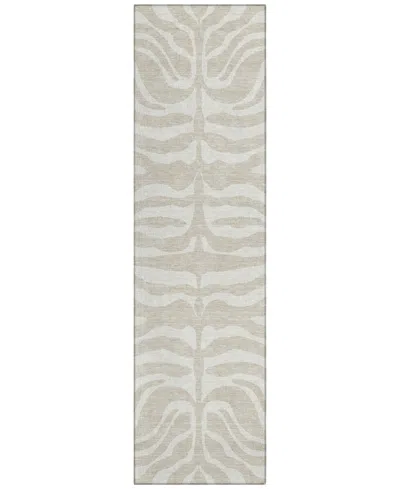 Addison Chantille Machine Washable Acn1042 2'3"x7'6" Runner Area Rug In Beige