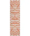 Addison Chantille Machine Washable Acn1042 2'3"x7'6" Runner Area Rug In Coral