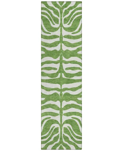 Addison Chantille Machine Washable Acn1042 2'3"x7'6" Runner Area Rug In Green
