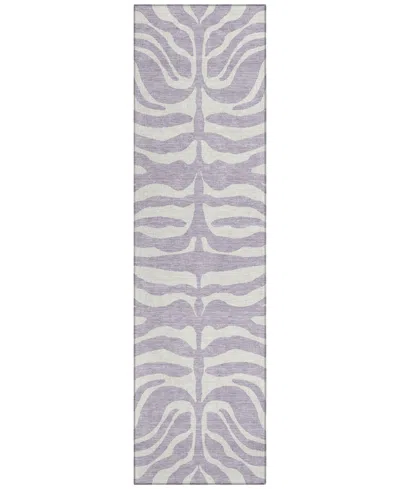 Addison Chantille Machine Washable Acn1042 2'3"x7'6" Runner Area Rug In Lavender