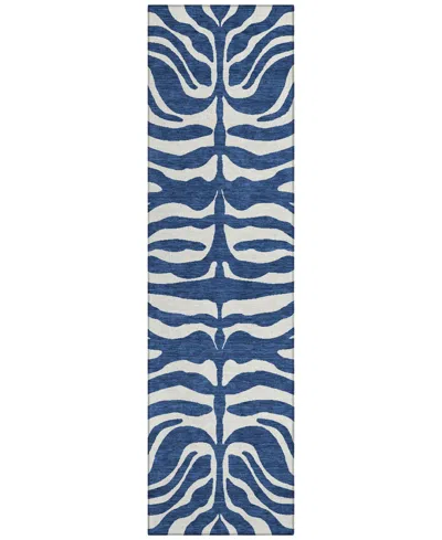 Addison Chantille Machine Washable Acn1042 2'3"x7'6" Runner Area Rug In Navy