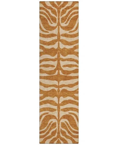 Addison Chantille Machine Washable Acn1042 2'3"x7'6" Runner Area Rug In Paprika