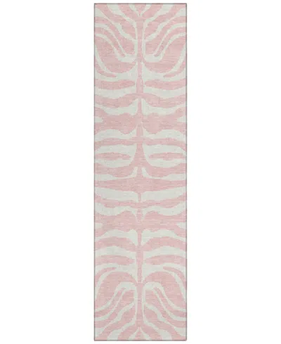 Addison Chantille Machine Washable Acn1042 2'3"x7'6" Runner Area Rug In Pink