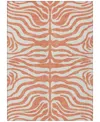 Addison Chantille Machine Washable Acn1042 2'6"x3'10" Area Rug In Coral