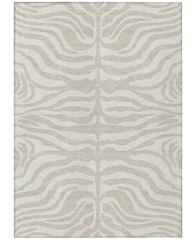 Addison Chantille Machine Washable Acn1042 5'x7'6" Area Rug In Beige
