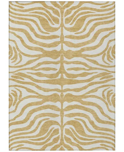 Addison Chantille Machine Washable Acn1042 5'x7'6" Area Rug In Gold