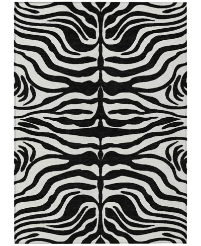 Addison Chantille Machine Washable Acn1042 8'x10' Area Rug In Black