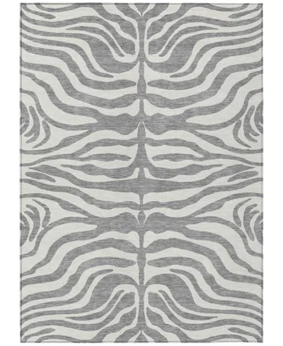 Addison Chantille Machine Washable Acn1042 8'x10' Area Rug In Gray