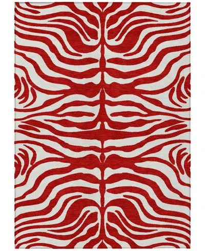 Addison Chantille Machine Washable Acn1042 9'x12' Area Rug In Red