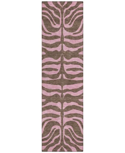 Addison Chantille Machine Washable Acn1043 2'3"x7'6" Runner Area Rug In Brown