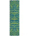 Addison Chantille Machine Washable Acn1043 2'3"x7'6" Runner Area Rug In Green