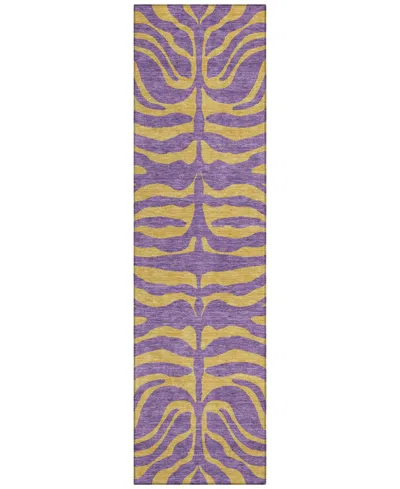 Addison Chantille Machine Washable Acn1043 2'3"x7'6" Runner Area Rug In Purple