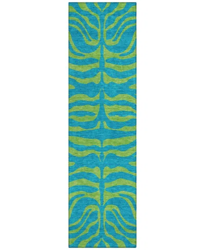 Addison Chantille Machine Washable Acn1043 2'3"x7'6" Runner Area Rug In Teal