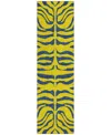Addison Chantille Machine Washable Acn1043 2'3"x7'6" Runner Area Rug In Yellow