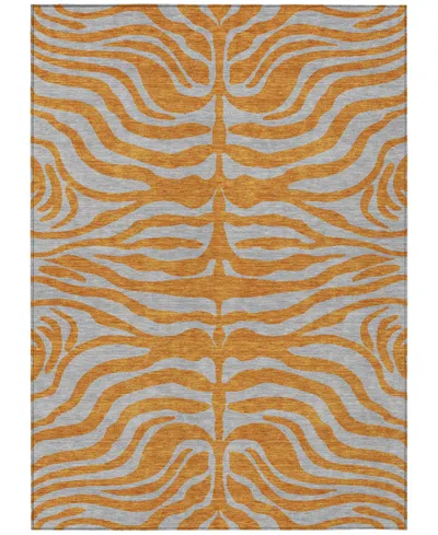 Addison Chantille Machine Washable Acn1043 8'x10' Area Rug In Orange