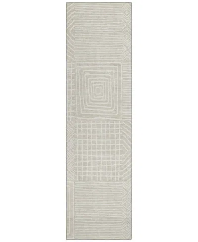 Addison Chantille Machine Washable Acn1044 2'3"x7'6" Runner Area Rug In Beige
