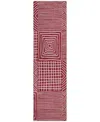 Addison Chantille Machine Washable Acn1044 2'3"x7'6" Runner Area Rug In Cranberry