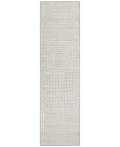 Addison Chantille Machine Washable Acn1044 2'3"x7'6" Runner Area Rug In Ivory