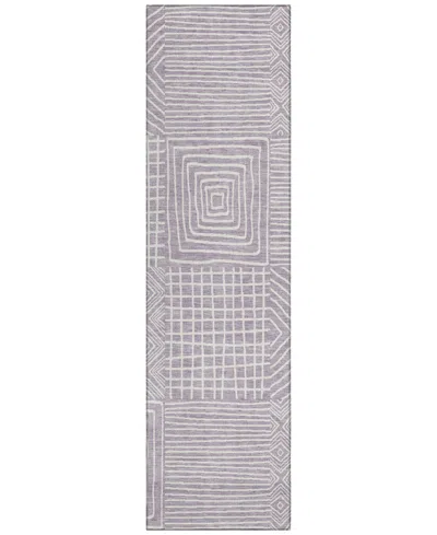 Addison Chantille Machine Washable Acn1044 2'3"x7'6" Runner Area Rug In Lavender