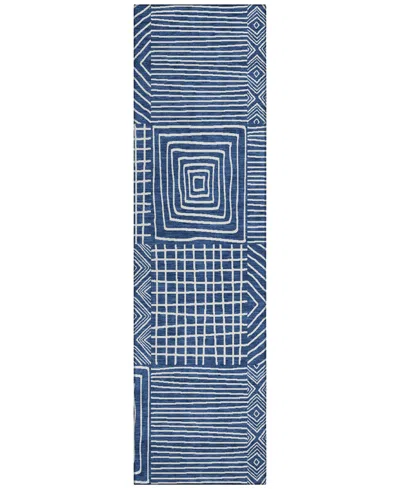 Addison Chantille Machine Washable Acn1044 2'3"x7'6" Runner Area Rug In Navy