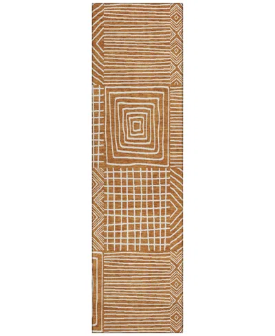 Addison Chantille Machine Washable Acn1044 2'3"x7'6" Runner Area Rug In Paprika