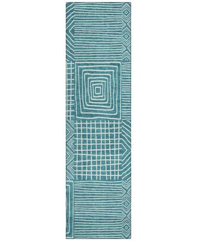 Addison Chantille Machine Washable Acn1044 2'3"x7'6" Runner Area Rug In Teal