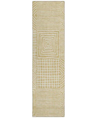 Addison Chantille Machine Washable Acn1044 2'3"x7'6" Runner Area Rug In Wheat