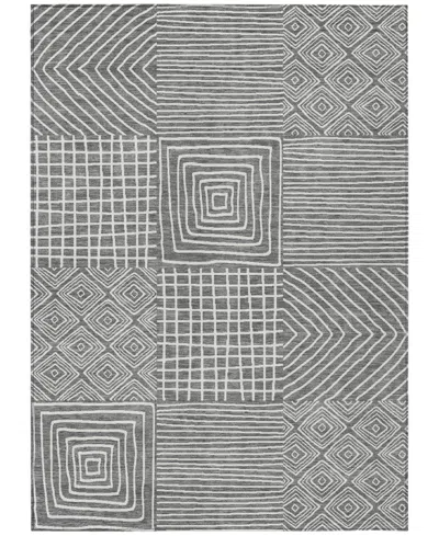 Addison Chantille Machine Washable Acn1044 5'x7'6" Area Rug In Charcoal