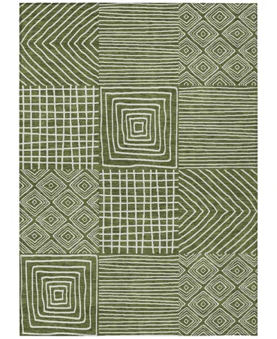 Addison Chantille Machine Washable Acn1044 5'x7'6" Area Rug In Olive