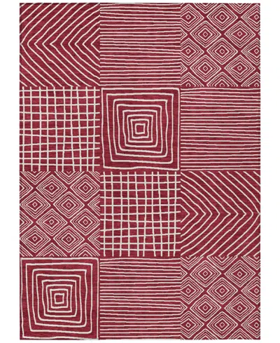 Addison Chantille Machine Washable Acn1044 8'x10' Area Rug In Cranberry