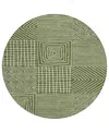 Addison Chantille Machine Washable Acn1044 8'x8' Round Area Rug In Olive