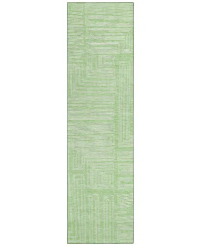 Addison Chantille Machine Washable Acn1045 2'3"x7'6" Runner Area Rug In Mint