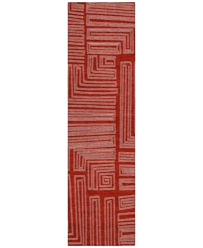 Addison Chantille Machine Washable Acn1045 2'3"x7'6" Runner Area Rug In Red