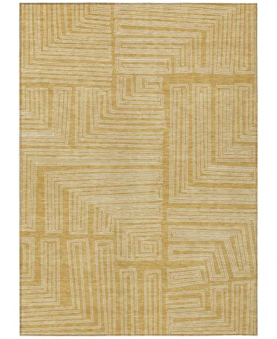 Addison Chantille Machine Washable Acn1045 5'x7'6" Area Rug In Gold