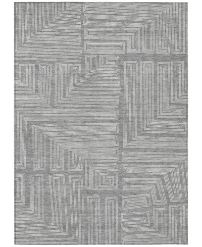 Addison Chantille Machine Washable Acn1045 5'x7'6" Area Rug In Gray
